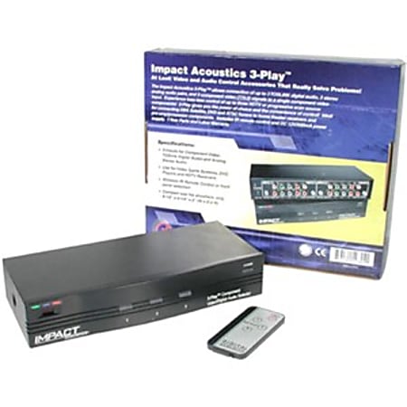 C2G 3-Play Component Video + TOSLINK Digital Audio High Performance Selector Switch