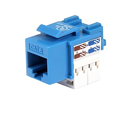 StarTech.com Cat 6 RJ45 Keystone Jack Blue - 110 Type - RJ-45