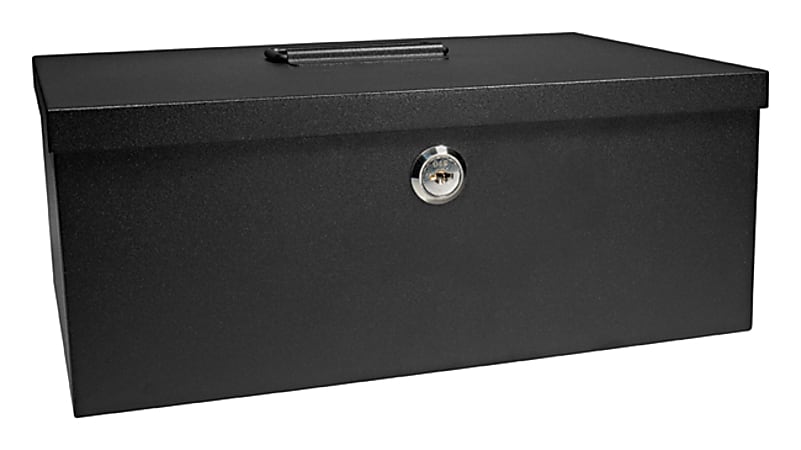 Barska 17 Key Lock Cash Box With Tray, 6 Compartments