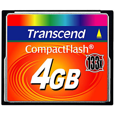 Transcend 4GB CompactFlash Card (133x) - 4 GB