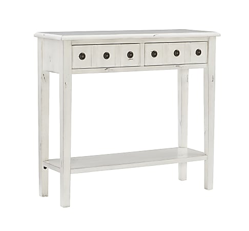 Powell Southam Small Console Table, 34-3/4"H x 28"W x 13"D, Cream