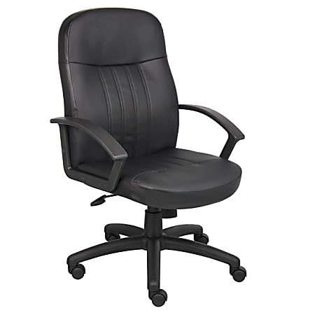 Boss Office Products Budget Ergonomic Mid-Back Chair, Black