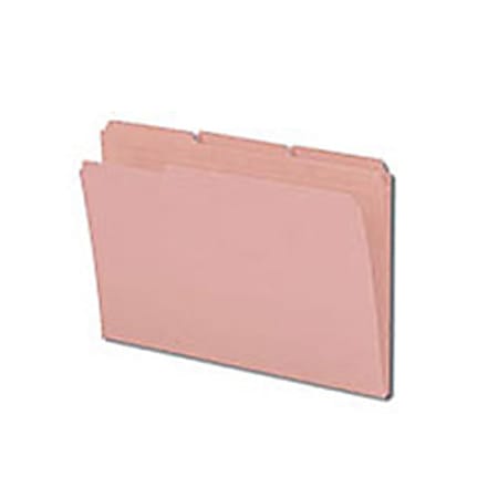 Smead® 1/3-Cut 2-Ply Color File Folders, Legal Size, Pink, Box Of 100