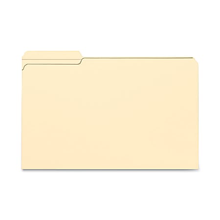 Smead® File Folders, Reinforced Tab, 1/3 Cut, Left Position, Legal Size, Manila, Box Of 100