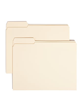 Smead® File Folders, Reinforced Tab, 1/3 Cut, Left