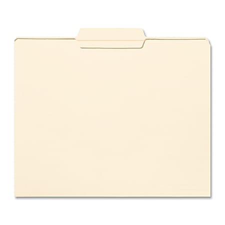 Smead® File Folders, Letter Size, 1/3 Cut, Center Tab Cut, Manila, Box Of 100