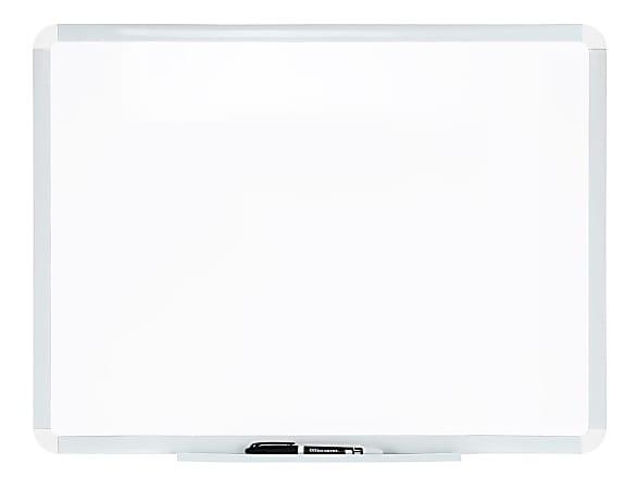 Office Depot® Brand Non-Magnetic Melamine Dry-Erase Whiteboard, 18" x 24", Plastic Frame With White Finish