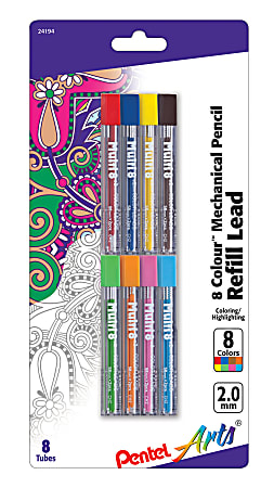 Pentel Arts® Lead Pencil Refills, 2.0 mm, Assorted