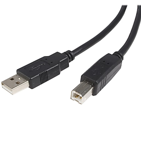 StarTech.com 1 ft USB 2.0 A to B Cable - M/M - Connect USB 2.0 peripherals to your computer