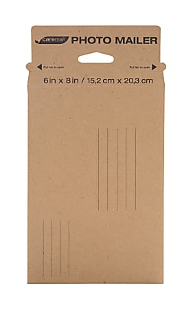 Caremail Kraft Self-Seal Rigid Mailers, Photo Size 5-3/4"x8", 24/PK