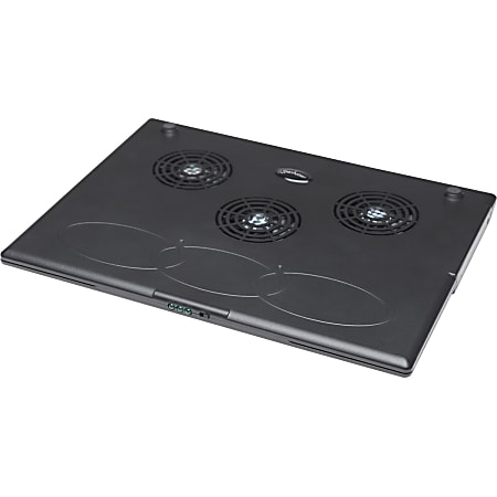 Manhattan USB Notebook Computer Cooling Pad, Three Fans, 60mm - Fan power switch with LED indicator lights