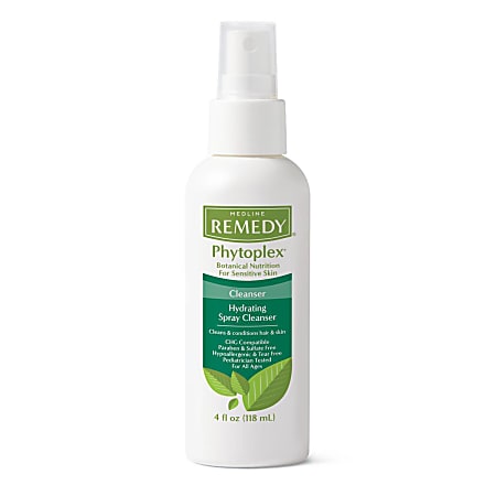 Medline Remedy Phytoplex Hydrating Vanilla Spray Cleanser, 4 Oz, Pack Of 24