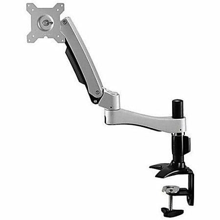 Amer Mounts Long Articulating Monitor Arm with Clamp Base for 15"-26" LCD/LED Flat Screens - Supports up to 22lb monitors, +90/- 20 degree tilt and VESA 75/100