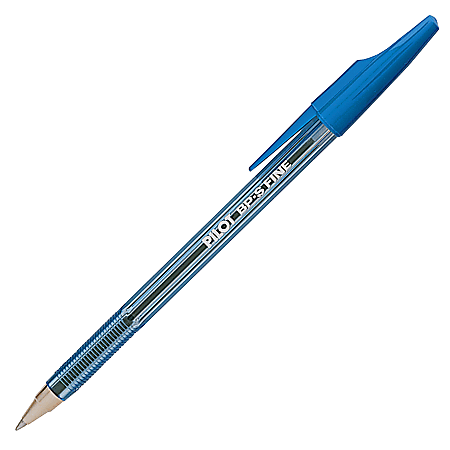 Pilot Better Ballpoint Pens Fine Point 0.7 mm Blue Barrel Blue Ink Pack Of  12 - Office Depot