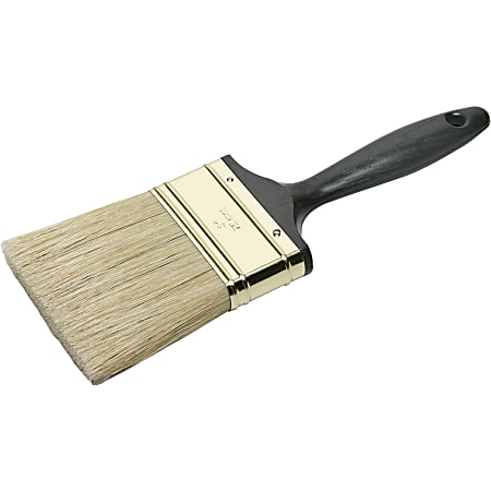 SKILCRAFT® Professional Grade Multipurpose Paint Brush, 26, Flat Bristle, Natural, Ebony (AbilityOne 8020-01-596-4248)