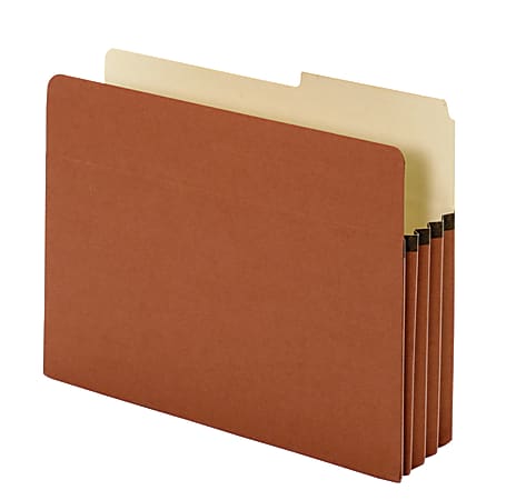 Pendaflex® Redrope Expanding File Pockets, 3 1/2" Expansion, Letter Size, Brown, Box Of 25 File Pockets