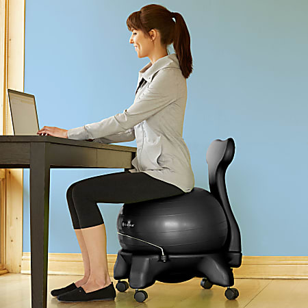 Chair Inflatable Ergonomic Active Seating Exercise Ball Chair with