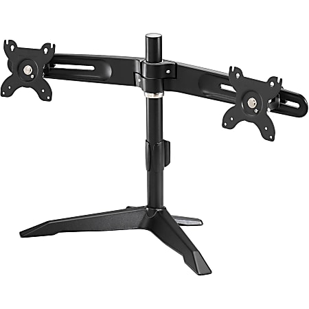 Amer Mounts Stand Based Dual Monitor Mount for two 15"-24" LCD/LED Flat Panel Screens - AMR2SU