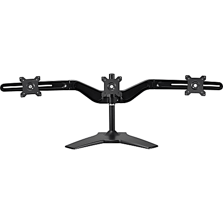 Amer Mounts Stand Based Triple Monitor Mount for three 15"-24" LCD/LED Flat Panel Screens - AMR3S