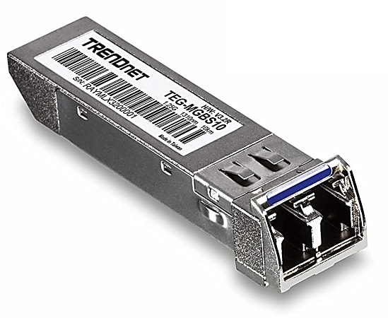TRENDnet SFP to RJ45 Mini-GBIC Single-Mode LC Module; TEG-MGBS10;  - TEGMGBS10