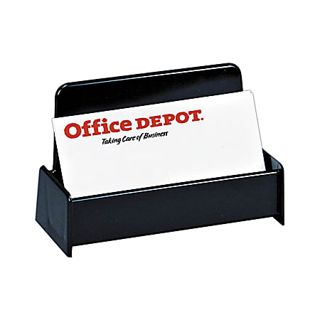 Office Depot® Brand 30% Recycled Standard Business Card Holder, Black