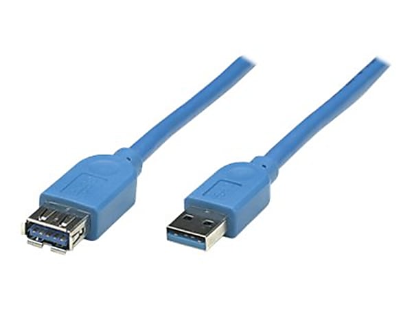 Manhattan USB 3.0 Extension Cable, 6.56', Blue