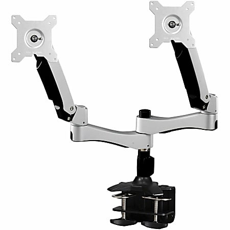 Amer Mounts Dual Articulating Monitor Arm. Supports two 15"-26" LCD/LED Flat Panel Screens, AMR2AC