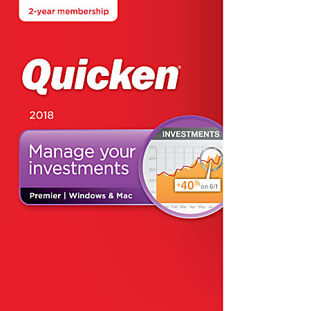 Quicken® Premier 2018, 2-Year Subscription, For PC/Mac®, Download