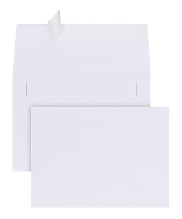 Office Depot® Brand Photo Envelopes, 4” x 6”, Clean Seal, White, Box Of 50