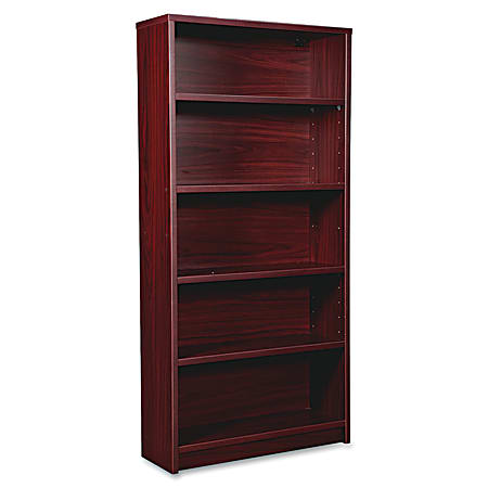 Lorell® Prominence 2.0 Bookcase, 5-Shelf, Mahogany