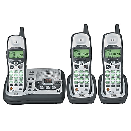 Ativa® AD583 3-Handset 5.8GHz Cordless Phone System With Call Waiting/Caller ID And Answering