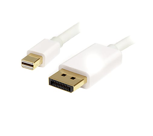 StarTech.com 2m (6ft) Mini DisplayPort to DisplayPort 1.2 Cable, 4K x 2K mDP to DisplayPort Adapter Cable, Mini DP to DP Cable  - MDP2DPMM2MW