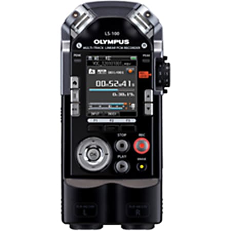 Olympus LS-100 4GB Digital Voice Recorder - 4 GB Flash Memory - 2" LED - Headphone - Portable