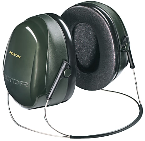 3M Optime 101 Earmuffs, 26 dB NRR, Dark Green, Behind the Head