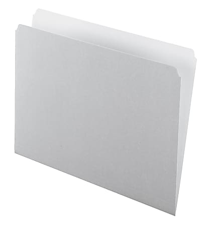 Pendaflex® Straight-Cut Color File Folders, Letter Size, Gray,