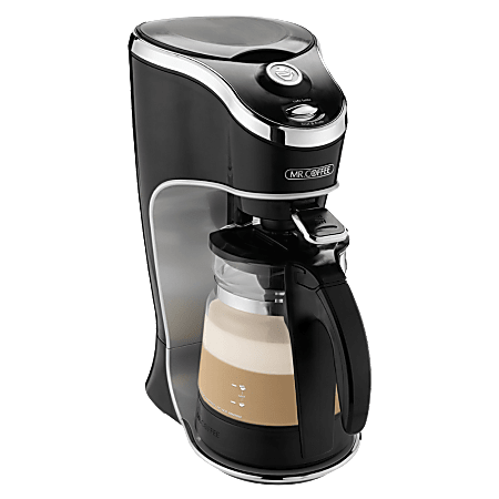 Mr. Coffee Cafe Latte Maker, 15" x 9" x 12", Black/Silver