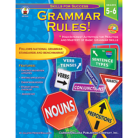 Carson-Dellosa Skills For Success Book — Grammar Rules!: Grades 5-6