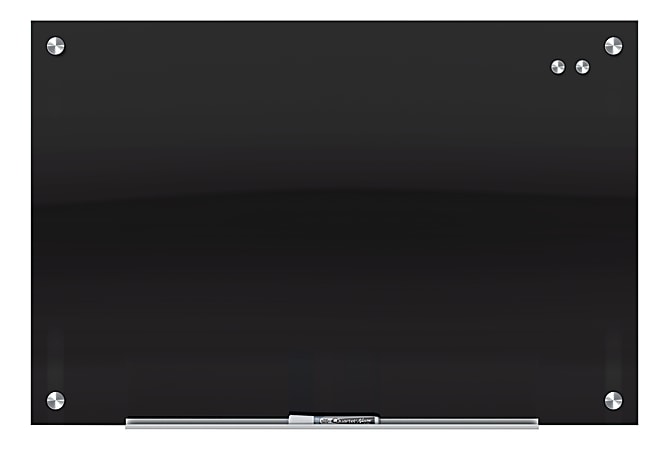 Quartet® Infinity™ Magnetic Glass Marker Unframed Whiteboard, 36" x 24", Black