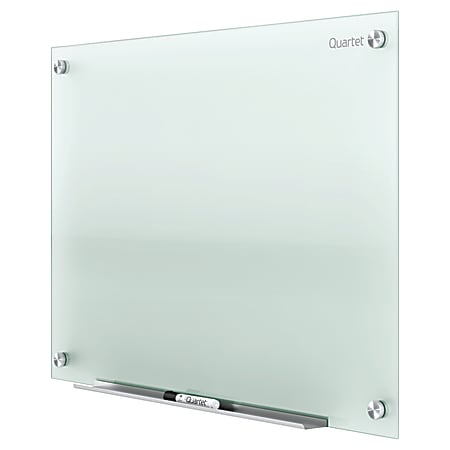 Frosted 36" x 24" Quartet Glass Dry Erase Board Whiteboard / White Board 