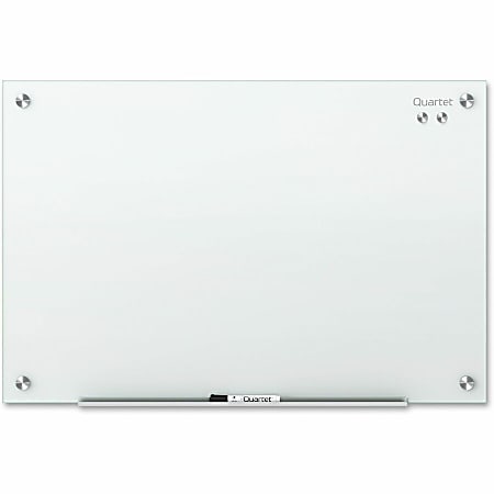 Quartet Infinity Glass Dry-Erase Whiteboard - 24 (2 ft) Width x 18 (1.5  ft) Height - Frost Tempered Glass Surface - Horizontal/Vertical - 1 Each