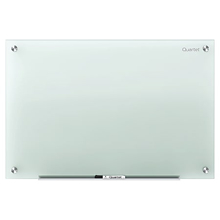 Quartet Infinity® Tempered Glass Unframed Non-Magnetic Dry-Erase Whiteboard, 48" x 36", Frosted