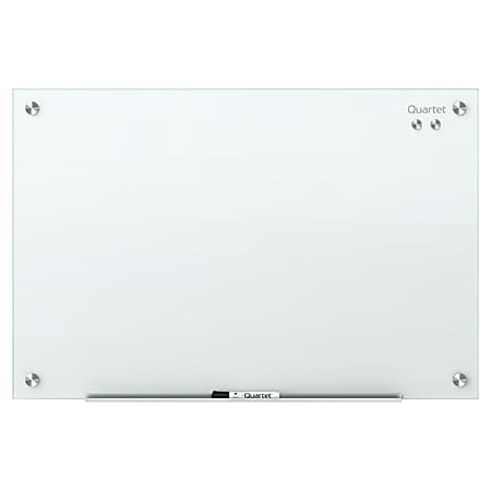 Infinity Glass Dry Erase Board, Magnetic, 48x36, White - Quartet