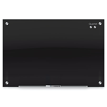 Quartet® Infinity™ Magnetic Glass Marker Unframed Whiteboard, 72" x 48", Black