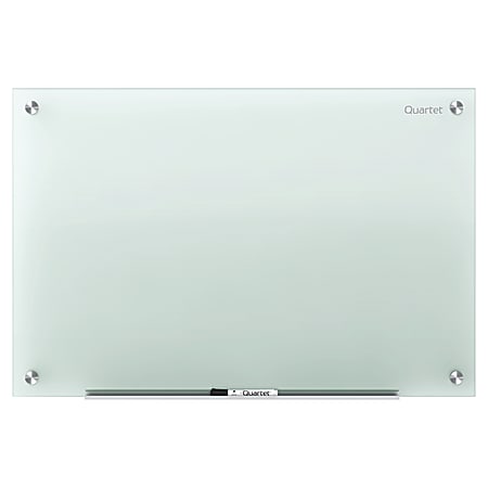 Quartet Tempered Glass Unframed Non Magnetic Dry Erase Whiteboard 72 x 48 Frosted - Office Depot