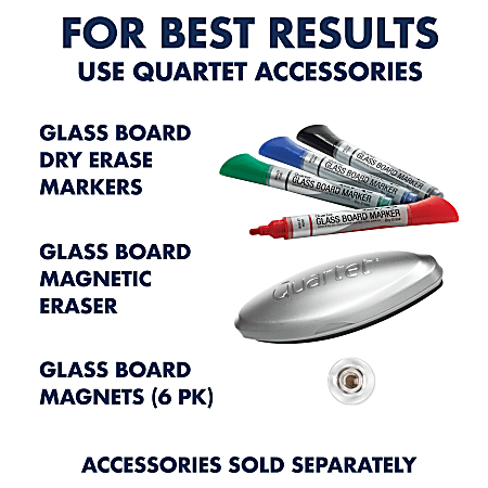  Quartet Magnetic Glass Dry Erase White Board, 6' x 4