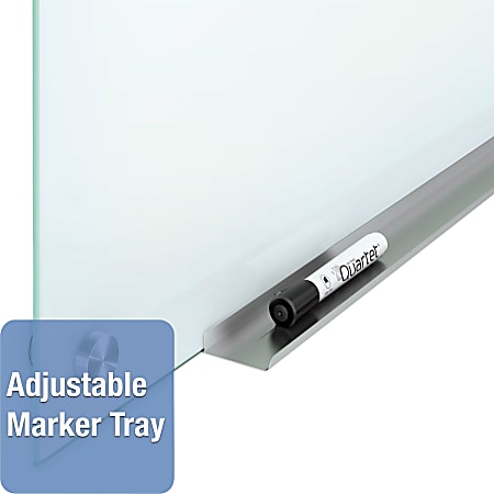  Quartet Whiteboard, Glass Dry Erase Board, Magnetic, 30 x 18,  Infinity Frameless Mounting, White Surface, Accessory Tray, 1 Dry Erase  Marker and 2 Glass Board Magnets (PDEC1830) : Everything Else