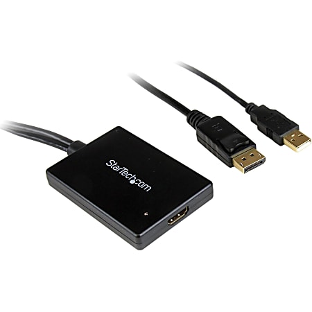 StarTech.com DisplayPort to HDMI Adapter with USB Audio - Connect an HDMI display to a DisplayPort source with audio - displayport to HDMI - displayport adapter - HDMI adapter - displayport converter - HDMI converter