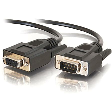 C2G 6ft DB9 M/F Extension Cable - Black - DB-9 Male Serial - DB-9 Female Serial - 6ft - Black