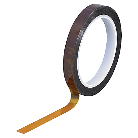 Kapton® Sealing Tape, 3" Core, 0.5" x 108', 1 mil, Amber