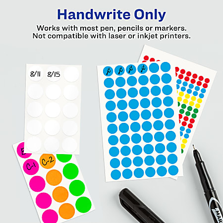 Solid Colored Dot Labels & Stickers